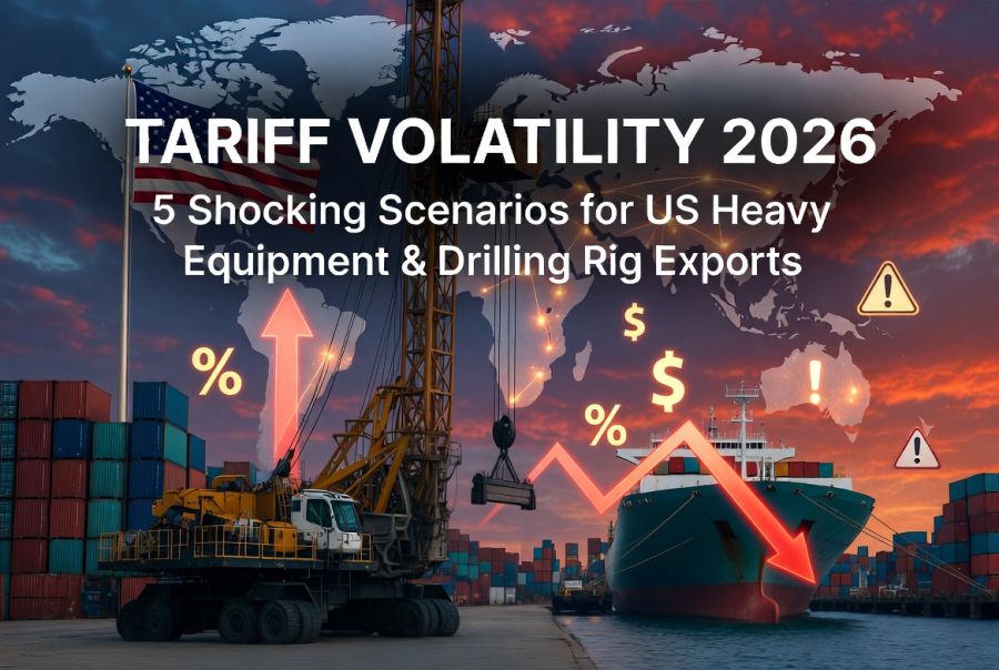 Tariff Volatility 2026: 5 Critical Scenarios for US Heavy Equipment & Drilling Rig Exports + Compliance Checklist